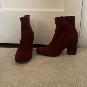 Red Mini Heel boots